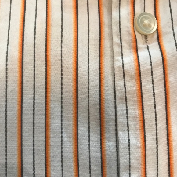 EXPRESS Long Sleeve Fitted Stripe Shirt, L - Picture 3 of 6